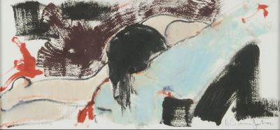 l'image d'un tableau représentant une femme assise sur un canapé