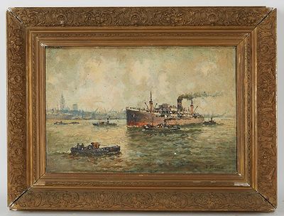 PAUWELS Henri Joseph (1903-1983) « Cargo et caboteurs dans l…