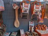 many items on the shelf in the store for sale