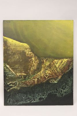 Evaristo (1923-2009), "Abstraction " les gorges de l'Ardèche…