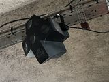 a street light that is hanging from the ceiling