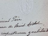 an old letter with a stamp on it that says, i am not sure what it is