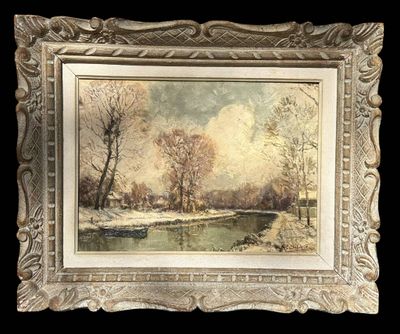R. SCHMID La neige à Epray. (Canal du Liring)
