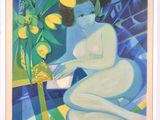 an image of a painting of a naked woman sitting on a chair
