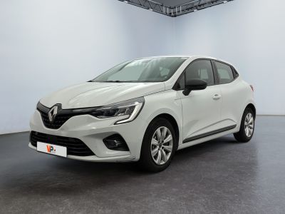 a white car is parked in a white room with a black floor