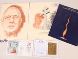 a picture of a collection of stamps and postcards