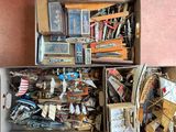 a box full of assorted items sitting on the floor