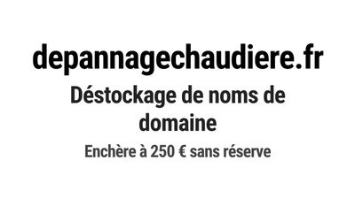 Nom de domaine depannagechaudiere.