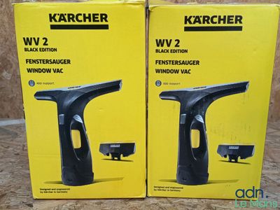deux boîtes de Karcher WV 2 Window Vac et une boîte de Window Vac