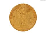 une image d'une pièce d'or sur fond blanc