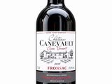 red wine bottle with label of chateau fromage, france