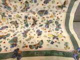 an image of a scarf with butterflies and flowers on it