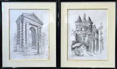 Albert JAFFRE (XXe). La Grosse Cloche et la Place de la Vict…