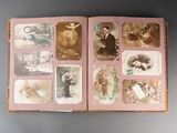an open book with pictures of people on it
