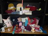 a shelf with a lot of stuff on top of it