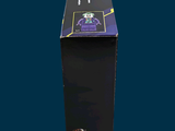 a box with a batman figure on it on a blue background