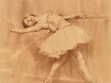 drawing of a ballerina in a tutu and ballet shoes