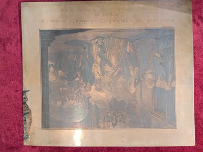 Plaque de gravure - Dim. 32.7 x 38.