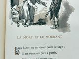 a picture of a book with a picture of a man holding a scythe