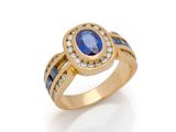 a sapphire and diamond ring