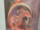 a picture of a painting of a man holding a tennis racquet