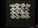 some very pretty white diamonds in a black frame