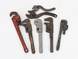 six wrenes are lined up in a row on a white surface