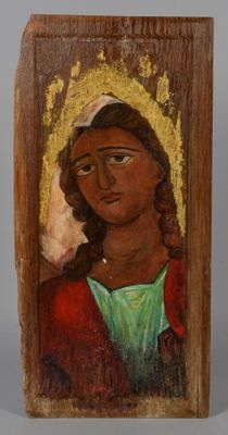 une image d'une peinture représentant une femme avec une couronne sur la tête
