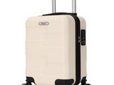a close up of a piece of luggage with wheels on a white background