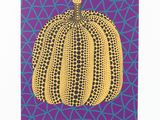 an image of a painting of a pumpkin on a purple background