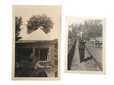 deux vieilles photos en noir et blanc représentant un homme et une femme