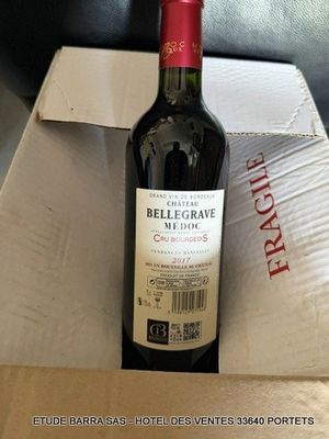 120 Bouteilles de Château BELLEGRAVRE 2017 MEDOC Cru Bourgeo…