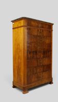 Chiffonnier ou meuble colonne en placage d'acajou ouvrant pa… (photo 3)