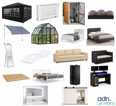 many different types of furniture in this picture
