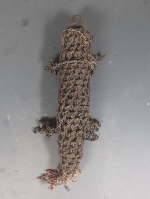 un petit lézard qui est allongé par terre