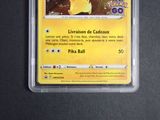 a close up of a pokemon card on a table