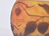 a vase that has a picture of a plant on it