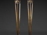 pair of art deco candlesticks in the manner of person