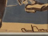 a picture of a painting of a man ' s feet and shoes