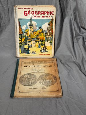 JEAN BRUNHES Géographie cours moyen, Maison Mame On y joint …