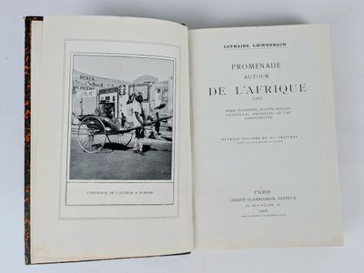 an open book with a black and white photo of a man on a horse drawn carriage
