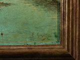 an image of a painting of a boat in a body of water