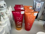 many different types of sunscreens on the counter