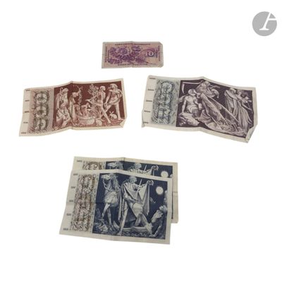 quatre types de timbres différents sur un fond blanc