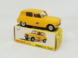 une petite voiture jaune posée sur une boîte