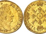 a gold coin with a crown on the front and a crown on the back