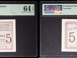 trois types de timbres différents sont exposés dans un cadre noir