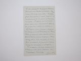 a handwritten letter on a piece of paper with writing on it