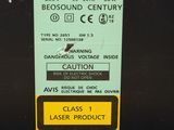 a close up of a label on a black box
