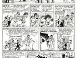 an old comic strip with a cartoon of a man in a hat